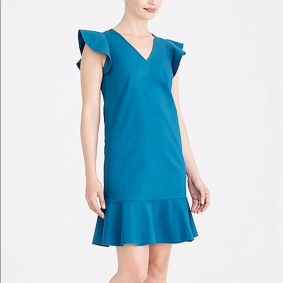 J. Crew Factory Ruffle Sleeve Dress - Picture 1 of 2